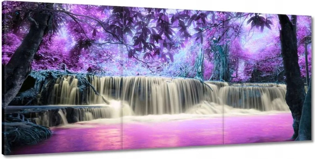 Festmények 210x100 Lila vízesés