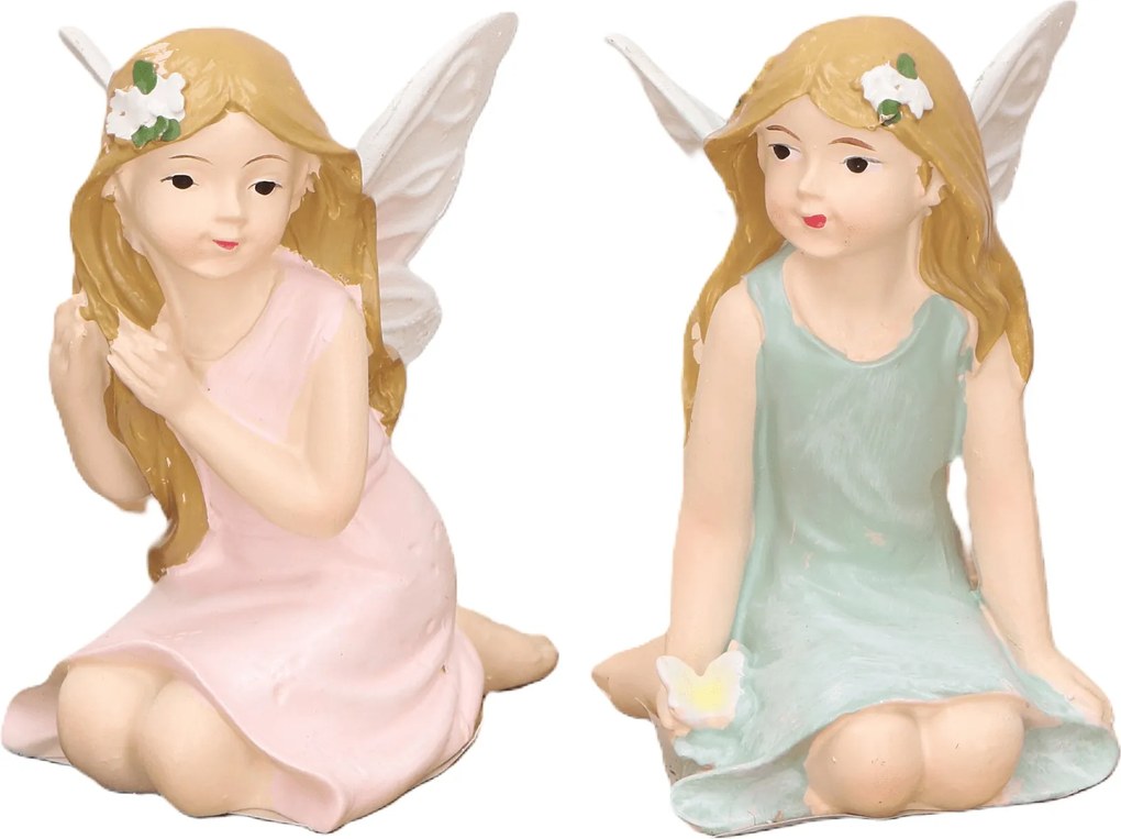 Ülő angyalka figura 8cm MIX