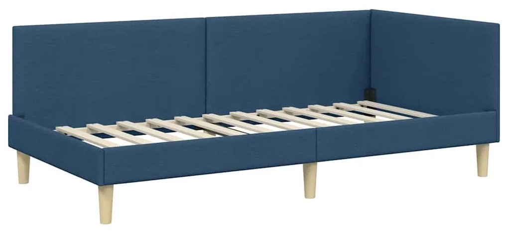 Sarokágy keret Egyéb Kék 100 x 200 cm Szövet és Mérnöki Fa