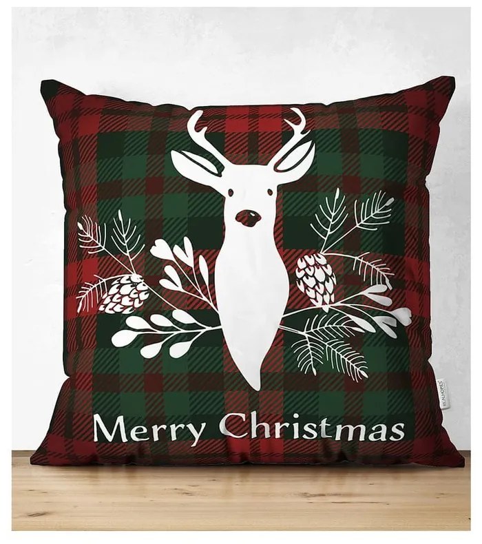Tartan Christmas 4 db karácsonyi párnahuzat és asztali futó szett - Minimalist Cushion Covers
