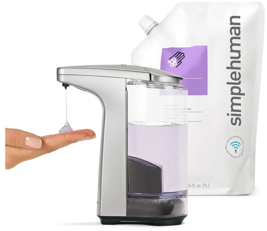 Szürke automata fém szappanadagoló 237 ml - simplehuman