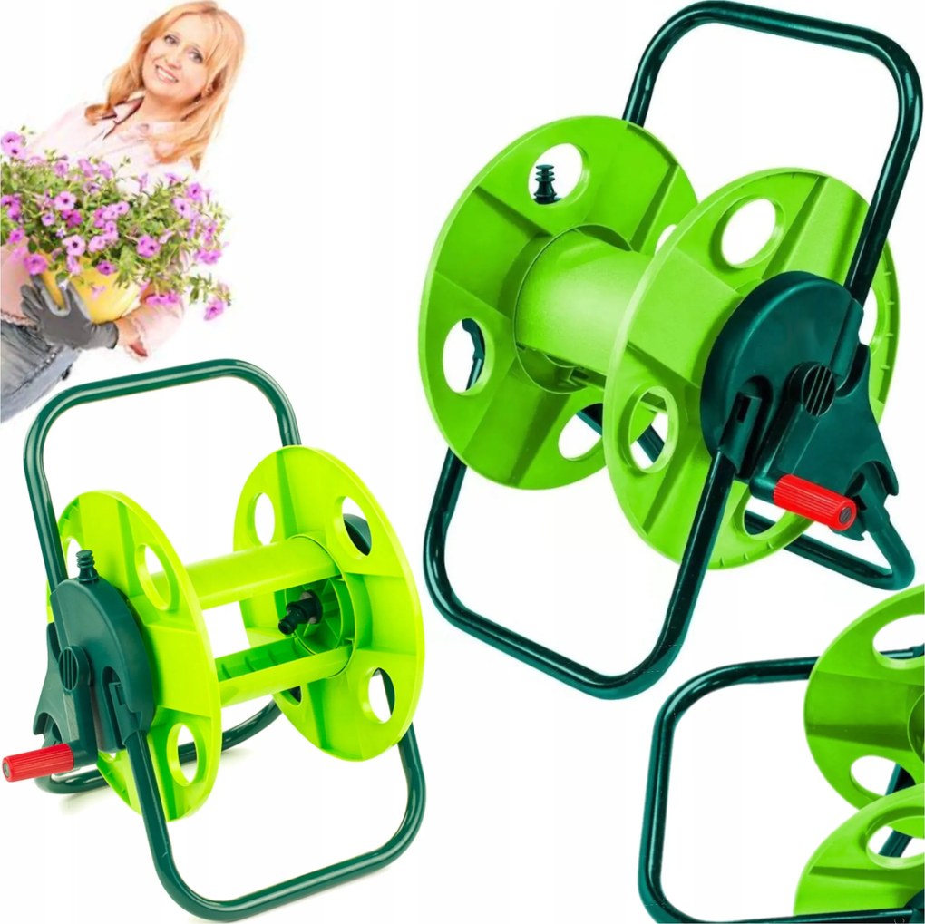 Kerti Tömlődob Állvány Feltekercselő Robusztus Nyéllel És Hajtókarral