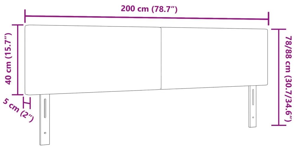 Fejtámla Egyszerű Dizájn Világos Zöld Szürke 200 cm Kordbársony Anyag