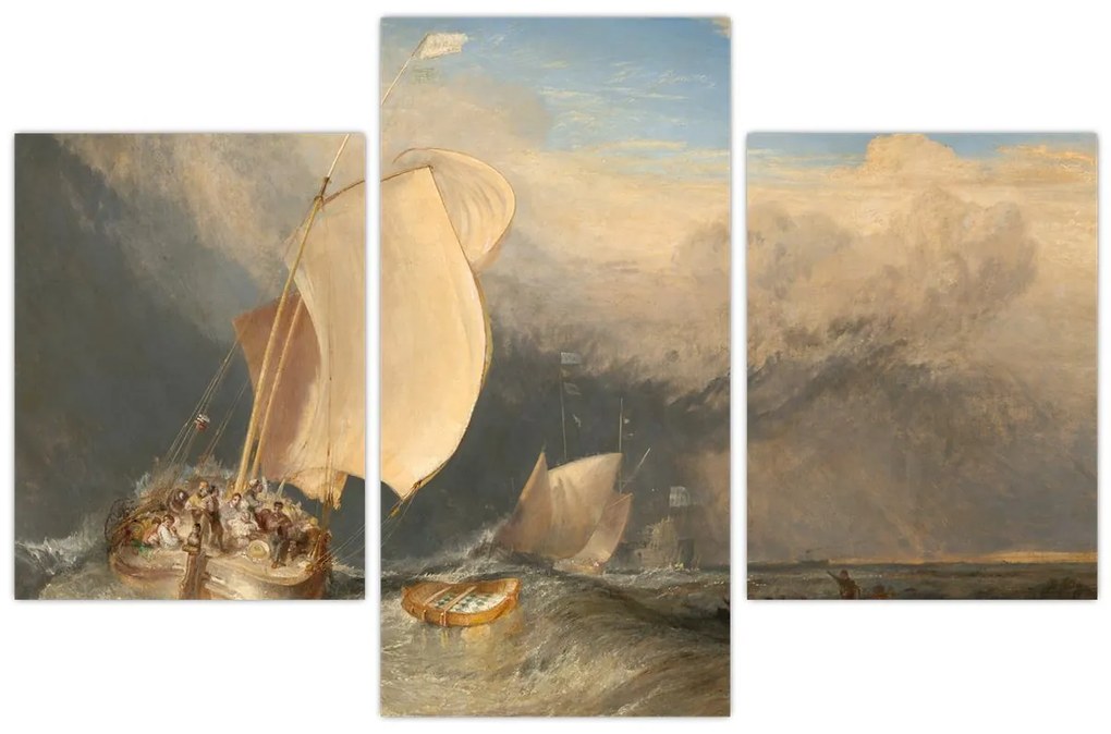 Kép - William Turner, Fishing Boats with Hucksters Bargaining for Fish, reprodukciók (90x60 cm)