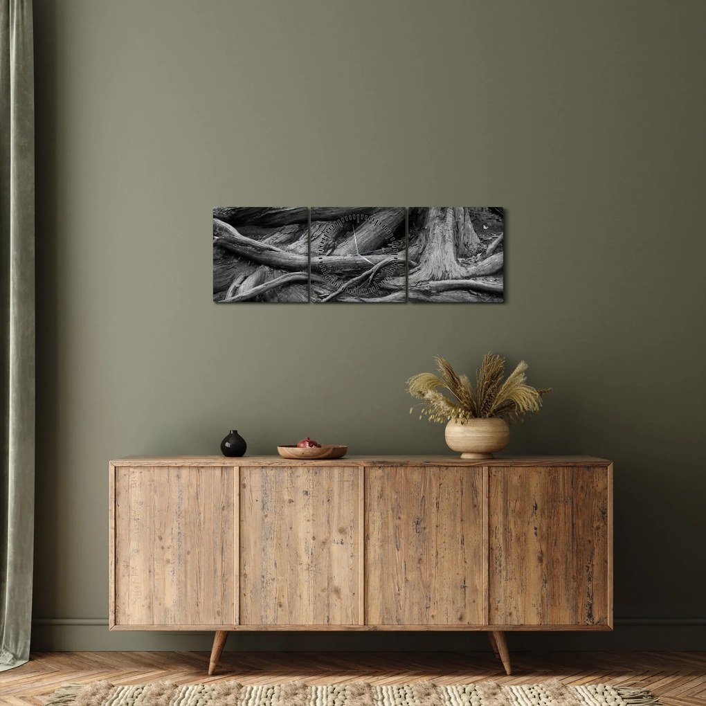 Kép - A fa gyökerei (órával) (90x30 cm)
