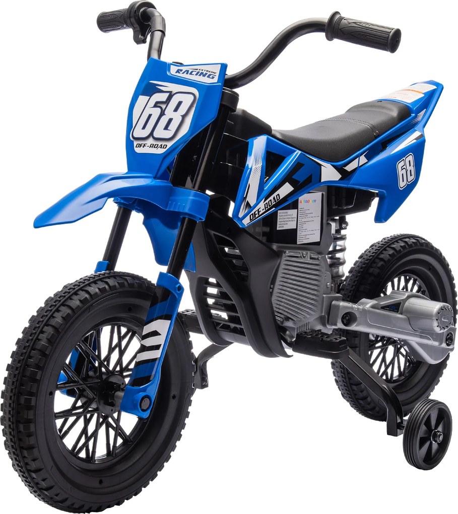 AIYAPLAY Gyermek Elektromos Motor, 12V-os Gyerekkerékpár Zenével, Gyerekjármű Levehető Tanuló Kerekekkel, 2.4-5 km/h, 3-6 Éves Gyerekeknek, max. 30 kg