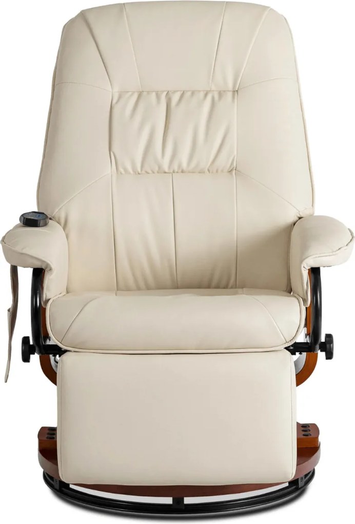 Forgó masszázsfotel fűtéssel bézs műbőr – WEST