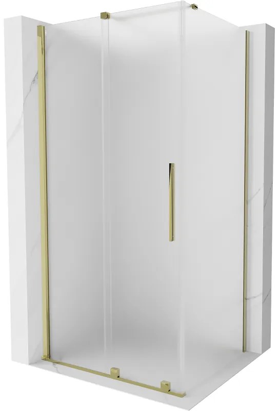Mexen Velar, zuhanykabin tolóajtóval 130 x 85 cm, 8 mm-es mattüveg, arany fényes, 871-130-085-31-50