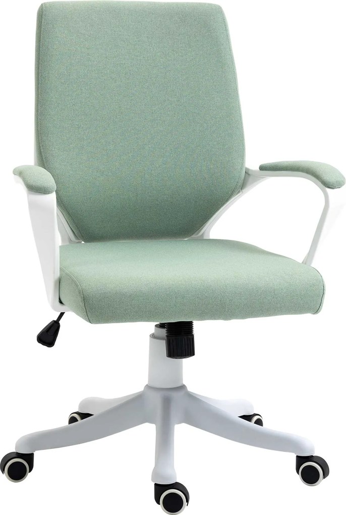 Vinsetto Irodai Szék Íróasztali Szék Otthoni Irodai Szék Rugózó Funkcióval Magasságban Állítható Vastagon Párnázott Ergonomikus 360° Forgó Kerekek Pol