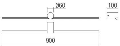 Redo 01-4034 - LED Fürdőszobai tükörmegvilágítás ROW LED/18W/230V 90 cm IP44 fehér