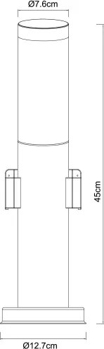 Globo 3158K - BOSTON kültéri lámpa 2 foglalattal 1xE27/23W/230V IP44