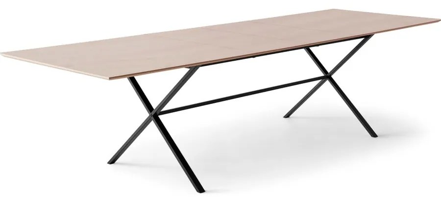 Natúr színű bővíthető étkezőasztal tölgyfa dekoros asztallappal 90x165 cm Meza – Hammel Furniture