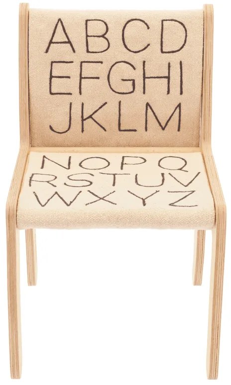 Bézs-natúr színű gyerek szék ABC – Lorena Canals