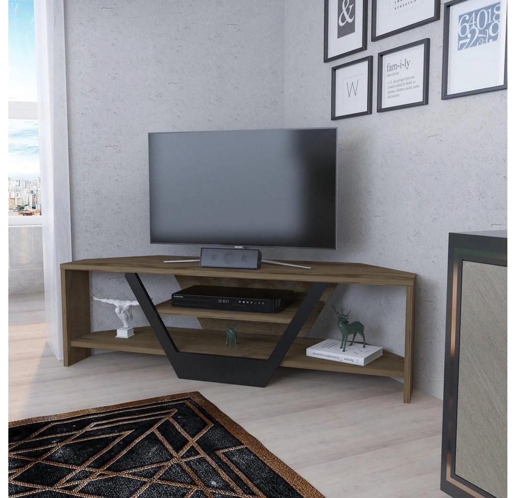 TV asztal/Szekrény Sarra (tölgy + fekete) . 1102562