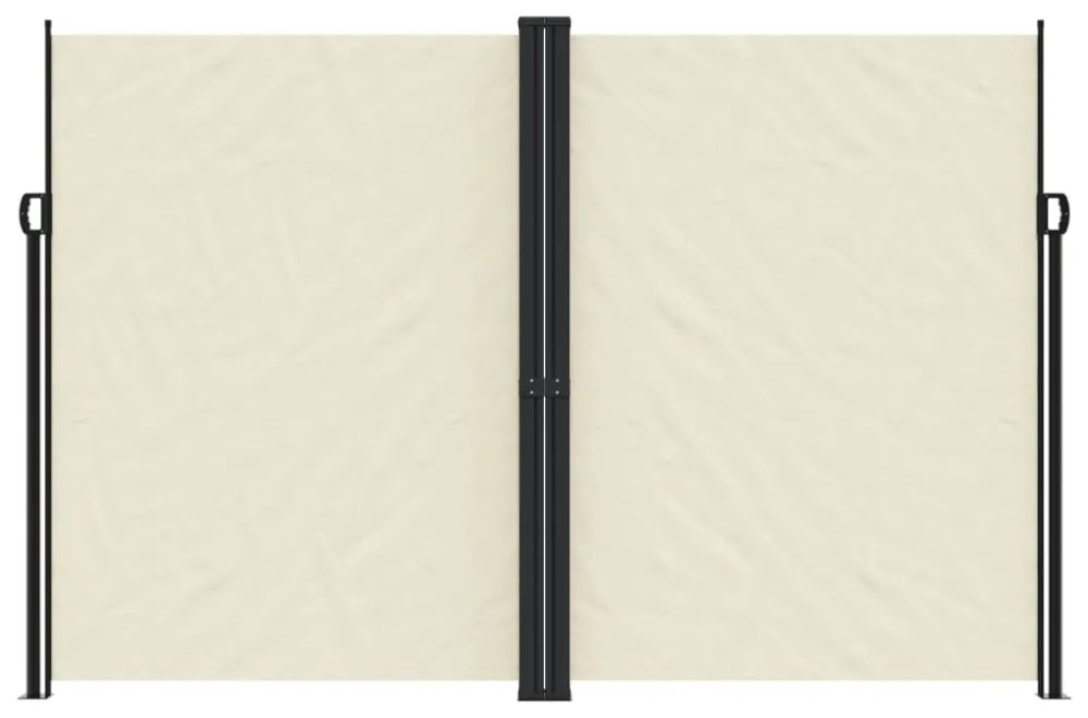 krémszínű behúzható oldalsó napellenző 220 x 600 cm