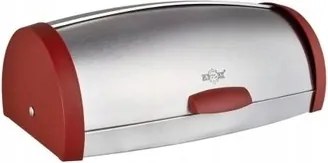 Kenyértartó kenyértartó acél Piros Oldalak