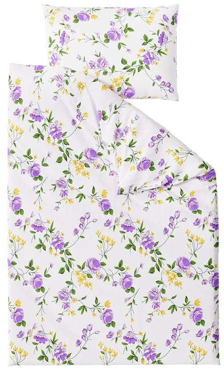 SPRING GARDEN lila krepp ágyneműhuzat Ágyneműhuzat mérete: 70 x 90 cm | 140 x 200 cm