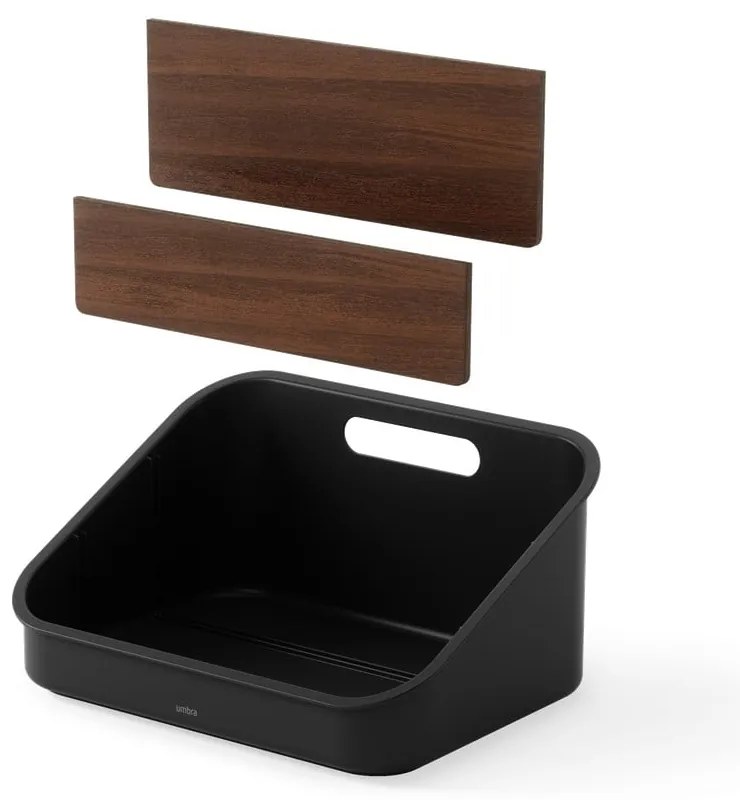 Fekete újrahasznosított műanyag fürdőszobai rendszerező kozmetikumokhoz Bellwood – Umbra