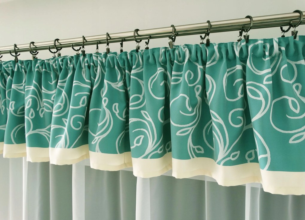 Mg Karnis függönyhöz Türkiz tengeri 170x35cm