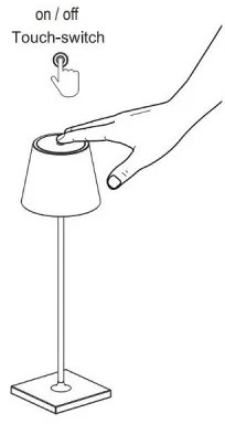 FARO 70776 - LED kültéri érintős asztali lámpa TOC LED/2,2W/230V IP54