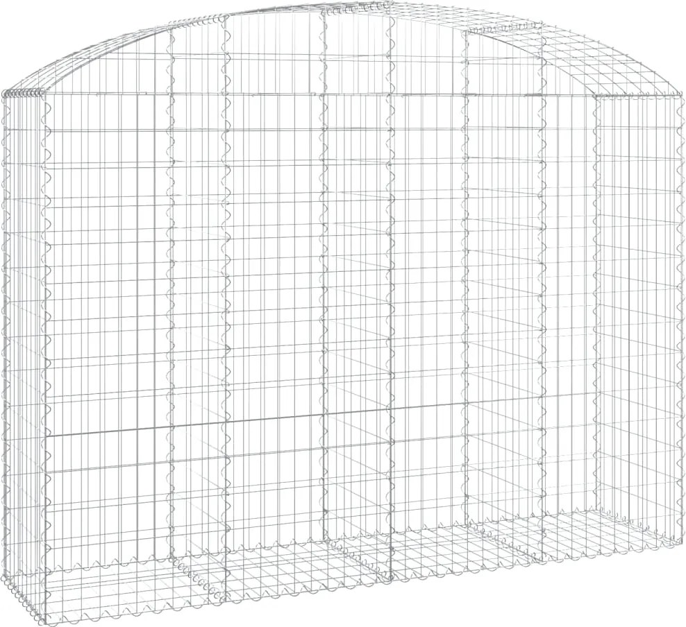 vidaXL íves horganyzott vas gabion kosár 200x50x140/160 cm