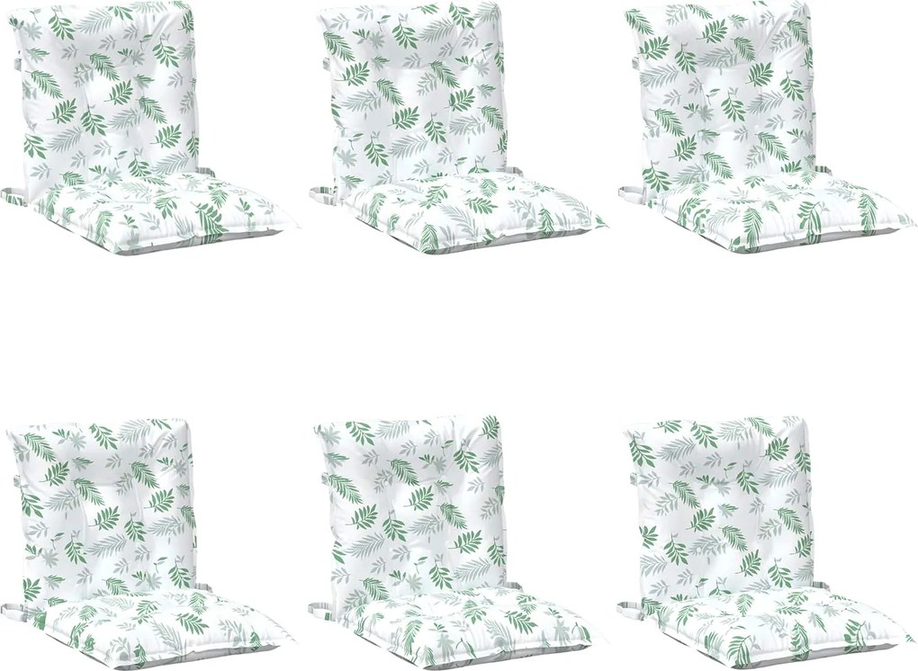 vidaXL Székpárna 6 pcs Fehér 100 x 50 x 7 cm oxford