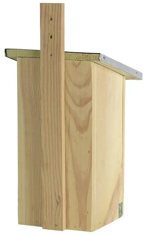Fészkelő fa madárház, cink tetővel, 39 cm