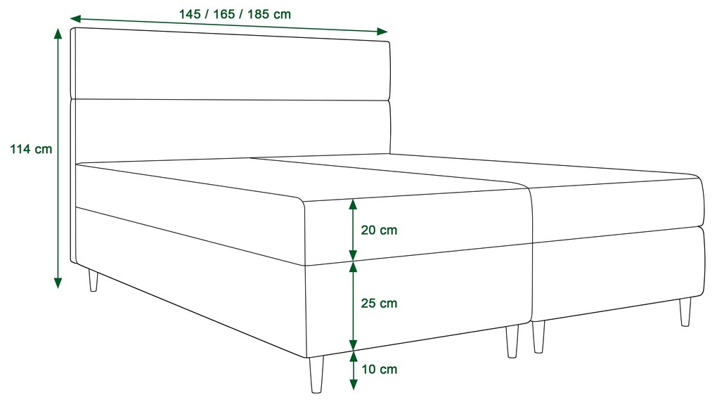 Franciaágy Boxspring 160 cm Flu (világos rózsaszín) (matraccal és tárolóhellyel). 1046551