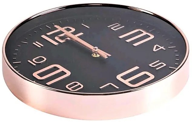 Elegáns Fekete - Arany Dizájn 30 Cm Falióra Fali Óra