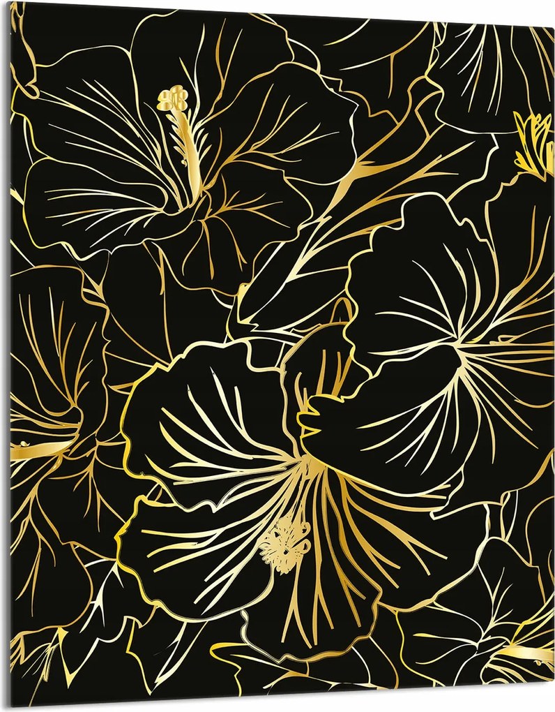 Üveg Vágódeszka 40x52 Virágok a Konyhába