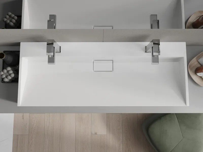 Mexen Ava pult feletti mosdó konglomerátumból 2/O 120 x 46 cm, fehér - 23011202