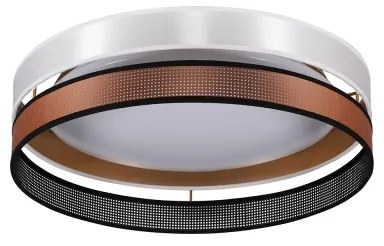 Duolla- LED Mennyezeti lámpa ROLLER DUO SHINY LED/24W/230V átm. 45 cm fehér/réz