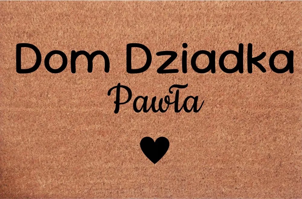 Lábtörlő az ajtóhoz Személyre szabott ajándék Nagypapa háza név