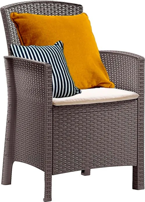 Lima műrattan karfás szék cappuccino