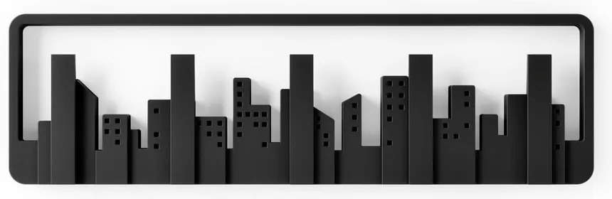 Fekete műanyag fali fogas Skyline – Umbra