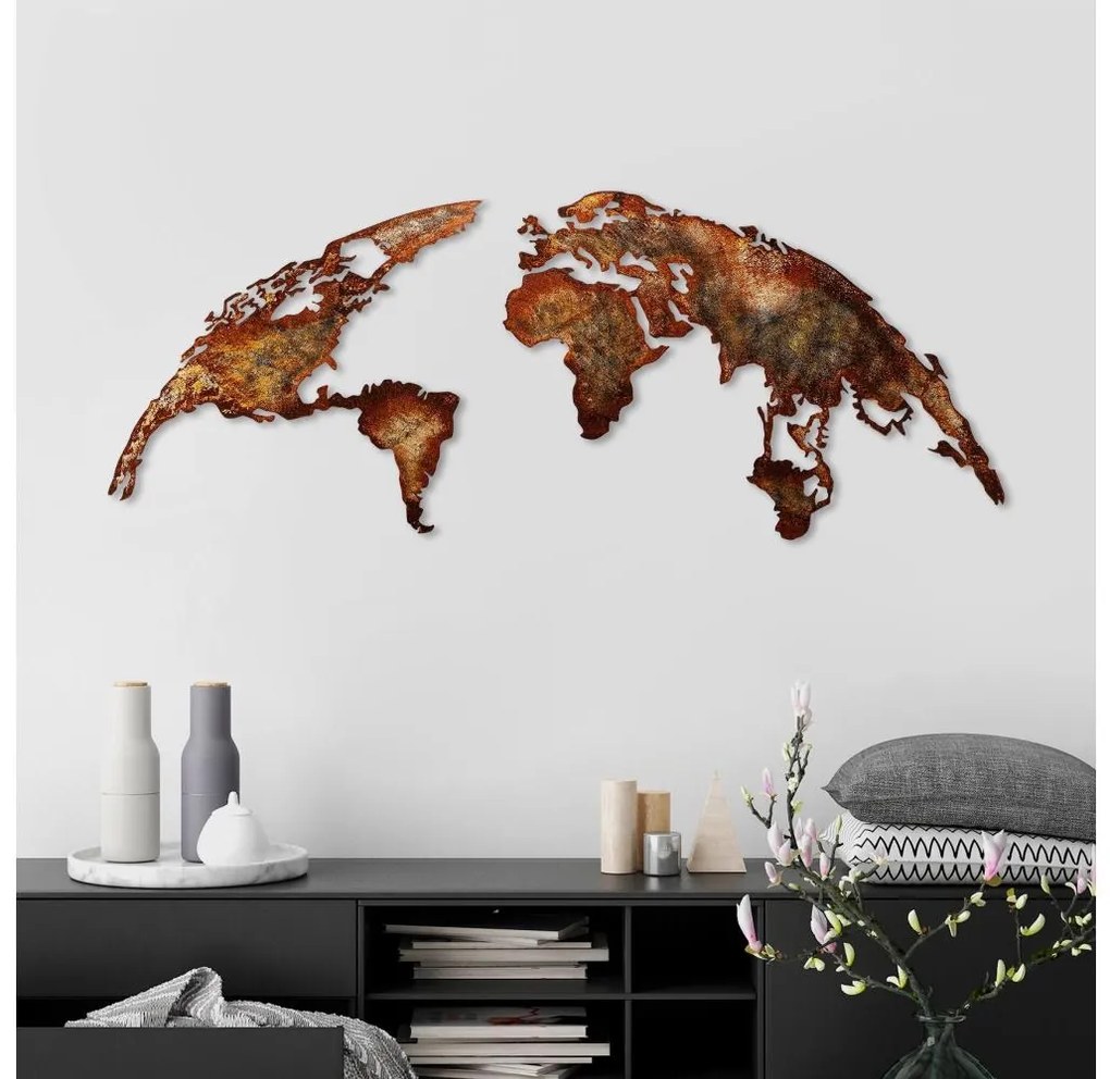 Fali dekoráció 2 db 150x59 bolygó fém