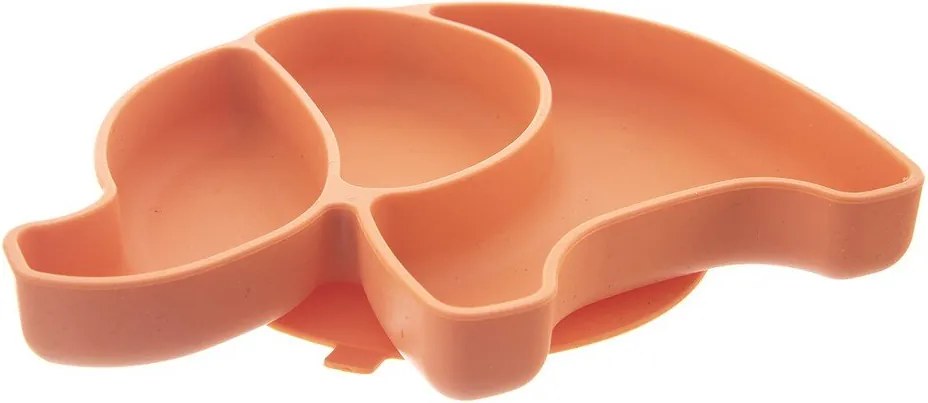 Narancssárga szilikon gyerek tányér 18x23 cm Elephant – Orion