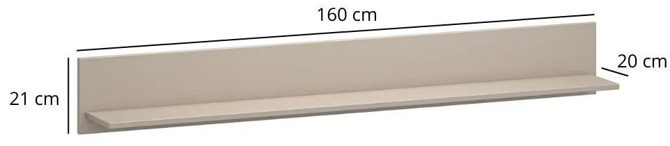 Fali polc Karankas (taupe) . 1116959