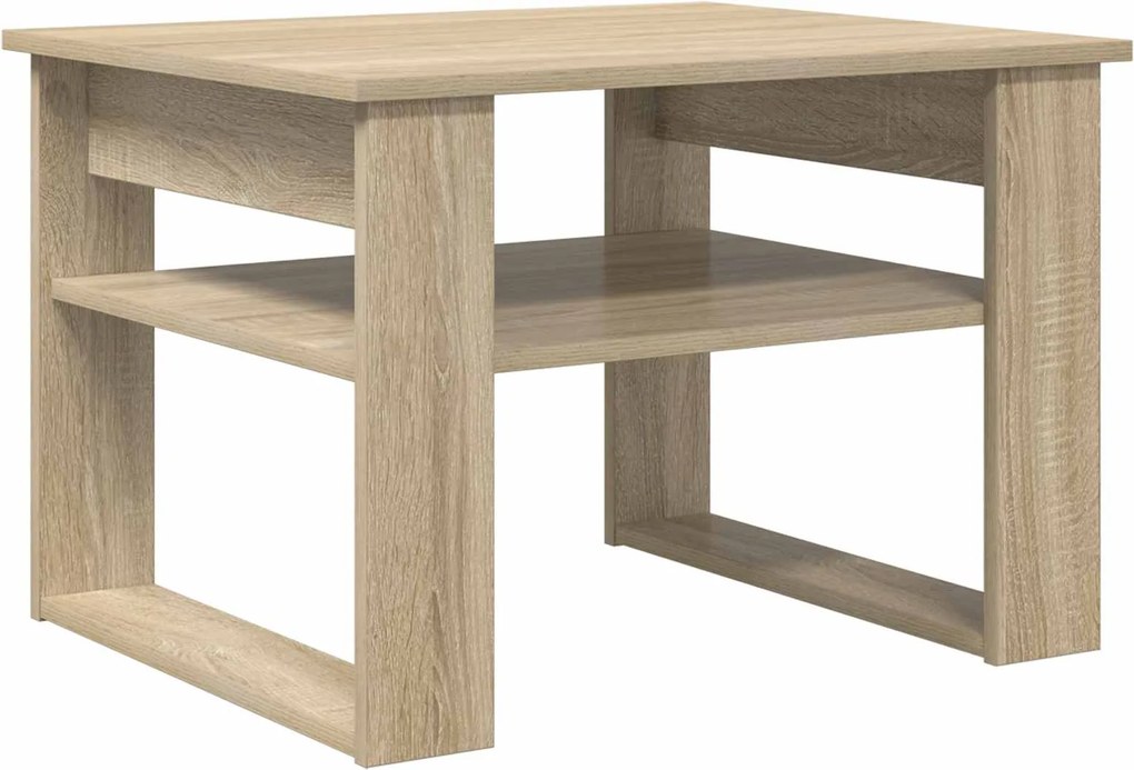 vidaXL Dohányzóasztal tárolóval Sonoma tölgy 64 x 54 x 44 cm Faanyag