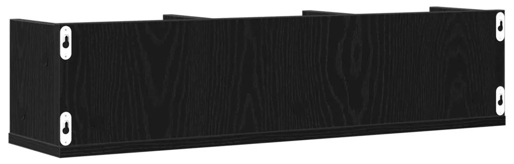 CD Falipolc Fekete Tölgy 75x18x18 cm Mérnöki Fa