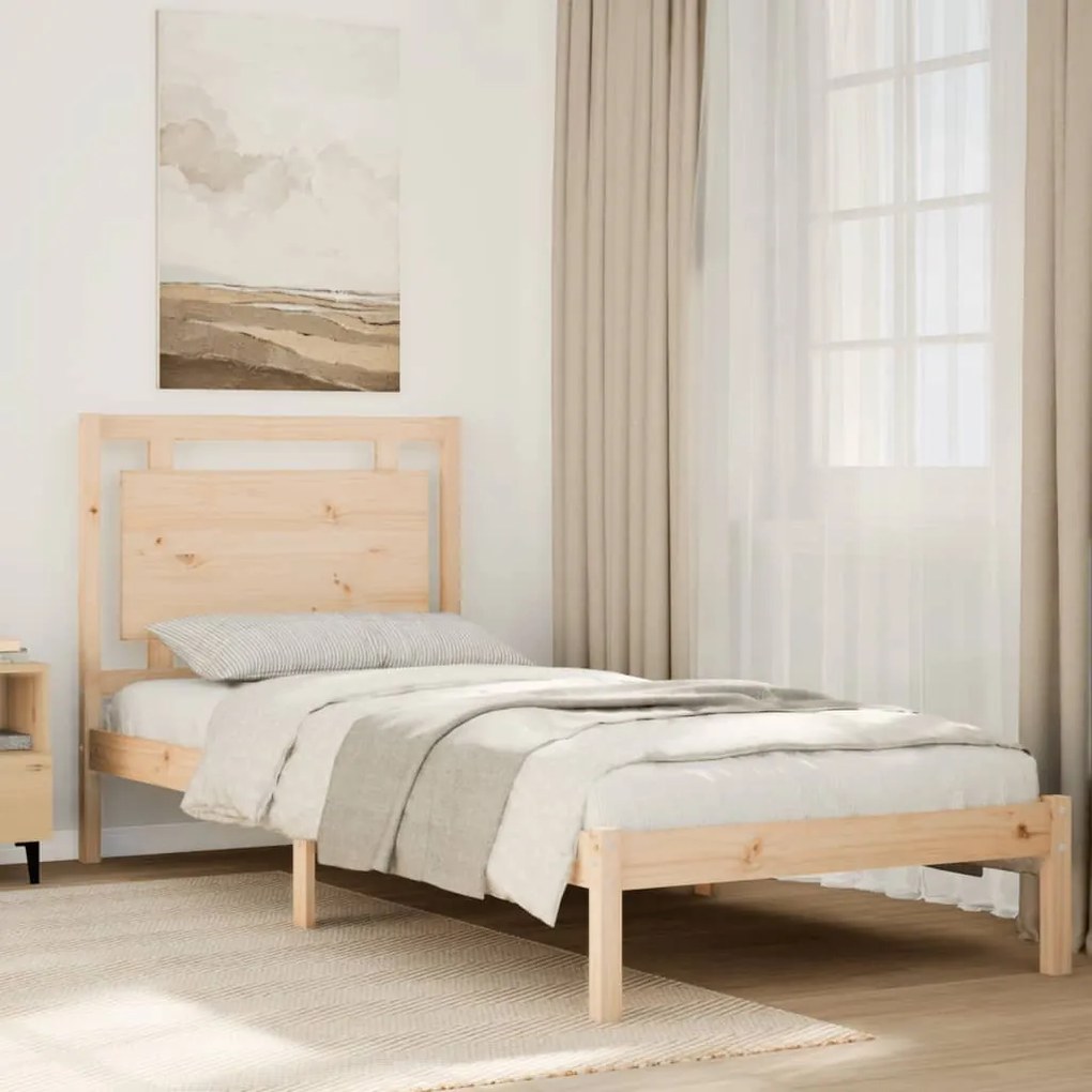 tömör fa extra hosszú ágykeret matrac nélkül 100 x 210 cm