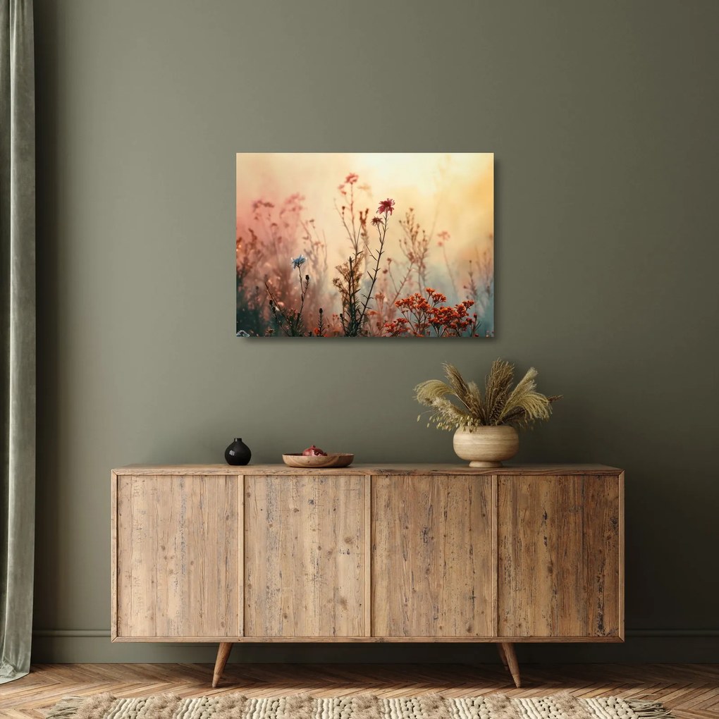 Üveg kép - Vadvirágok (70x50 cm)