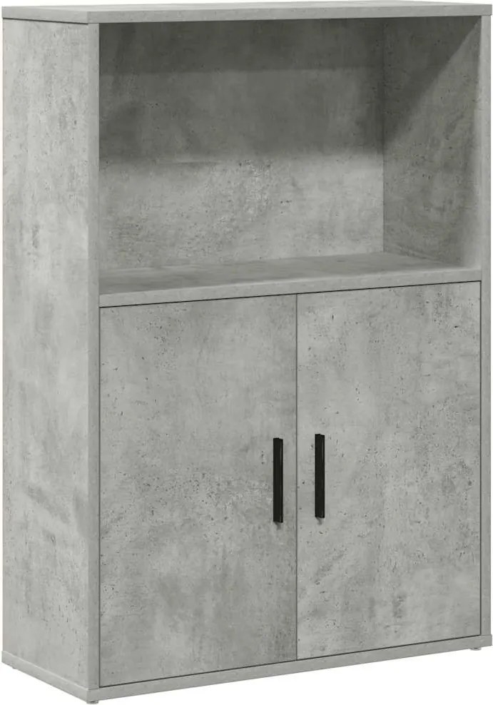 vidaXL betonszürke szerelt fa könyvespolc 60x24x85 cm