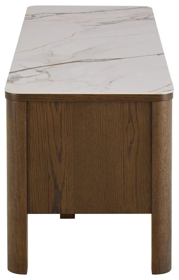 Barna TV-állvány tölgyfa dekorral 120x45x40 cm Southampton – Actona