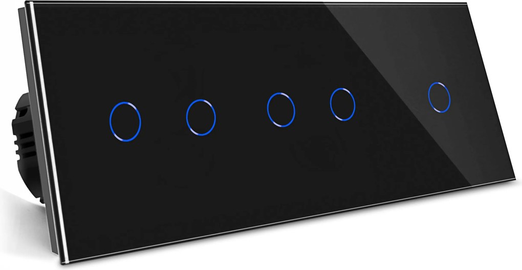 Érintőkapcsoló 2+2+1 Wifi Tripla 5K Üveg Tuya Smart Life