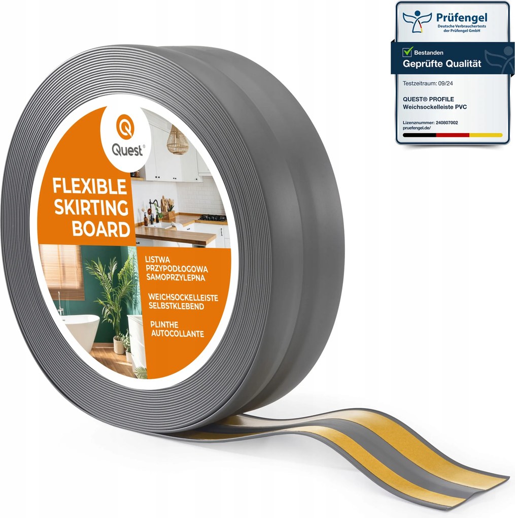 Pvc öntapadós szegélyléc 32x23 grafit 5m