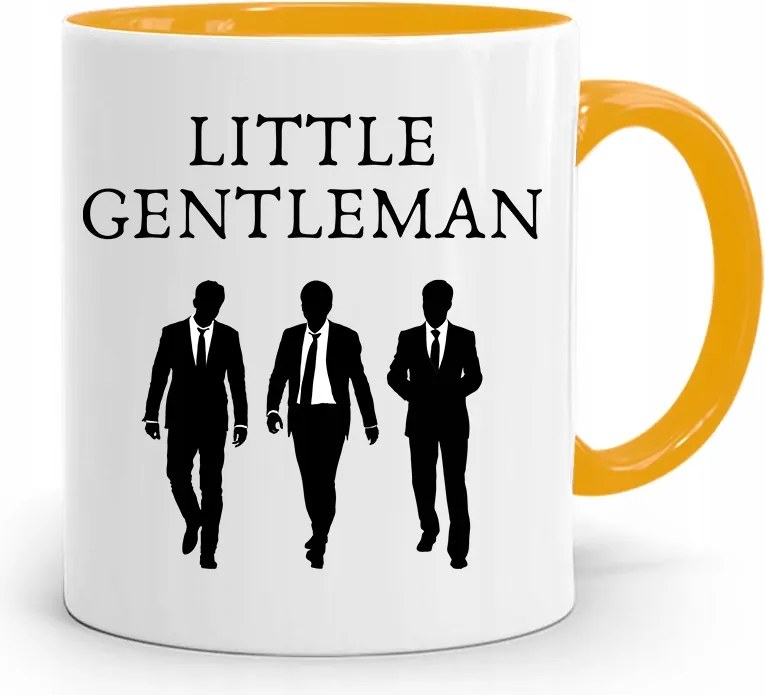 Sárga Bögre Ajándék Fiának Little Gentleman fényképes nyomtatással