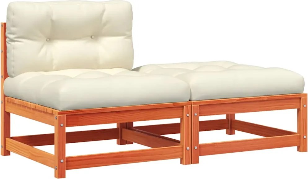 vidaXL kerti karfa nélküli kanapé párnával és lábtartóval