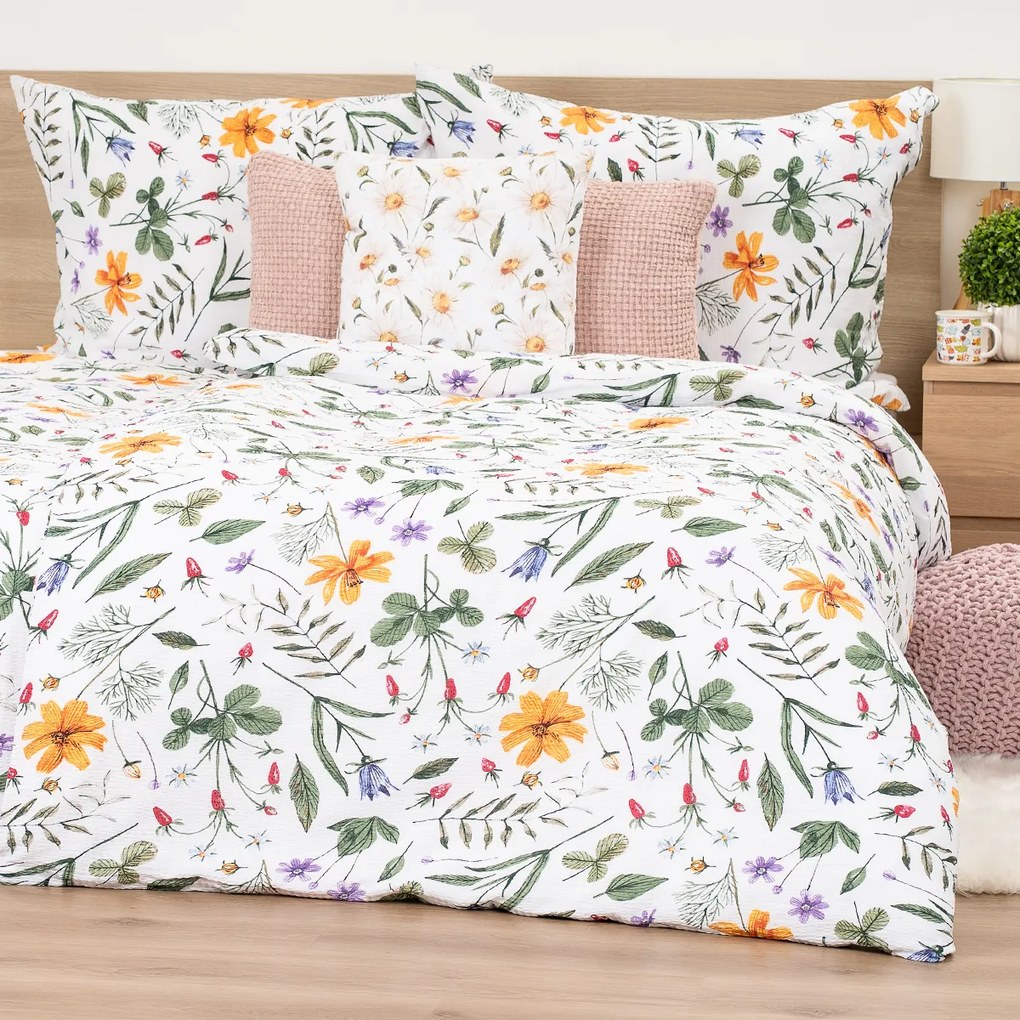 4Homet Wildflower Bliss krepp ágyneműhuza, 140 x 200 cm, 70 x 90 cm, 140 x 200 cm, 70 x 90 cm