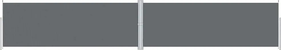 vidaXL antracitszürke behúzható oldalsó napellenző 180 x 1000 cm